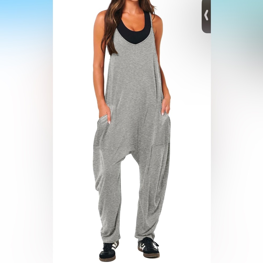 NEW ANRABESS Women’s Jumpsuits for Women Grey Size M